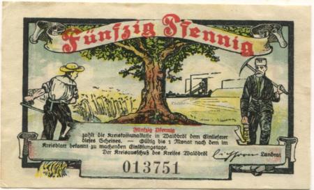 Waldbröl - Kreis - 1921 - 50 Pfennig 