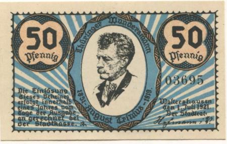 Waltershausen - Stadt - 1.7.1921 - 50 Pfennig 