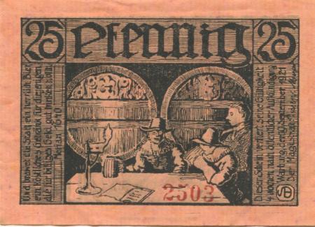 Warburg - Stadt - 19.9.1921 - 25 Pfennig 