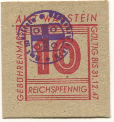 Warstein - Amt - - 31.12.1947 - 10 Pfennig 