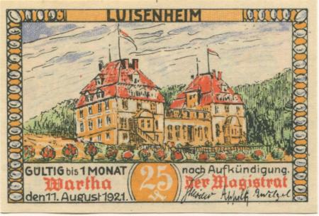 Wartha (heute: PL-Bardo) - Stadt - 11.8.1921 - 25 Pfennig 
