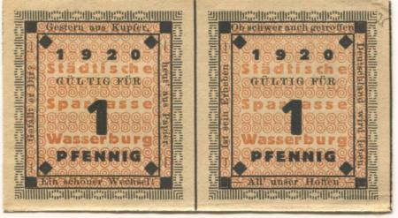 Wasserburg - Städtische Sparkasse - 1920 - (2) Pfennig 
