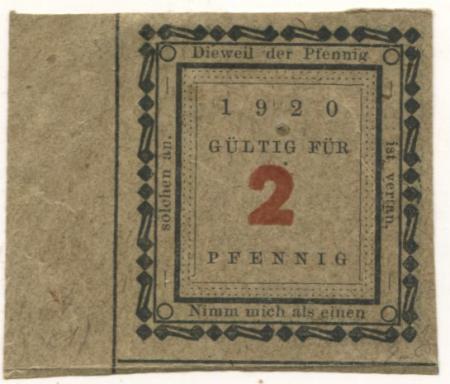 Wasserburg - Städtische Sparkasse - 1920 - 2 Pfennig 
