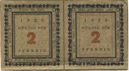 Wasserburg - Städtische Sparkasse - 1920 - (4) Pfennig 