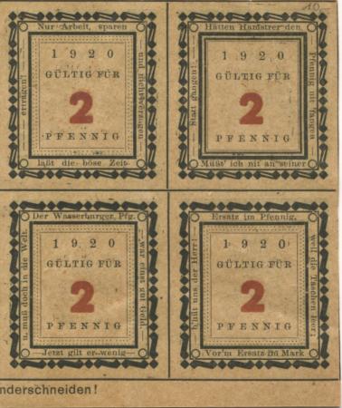 Wasserburg - Städtische Sparkasse - 1920 - (8) Pfennig 