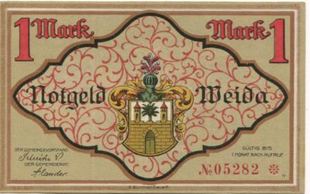 Weida - Stadt - -- - 1 Mark 