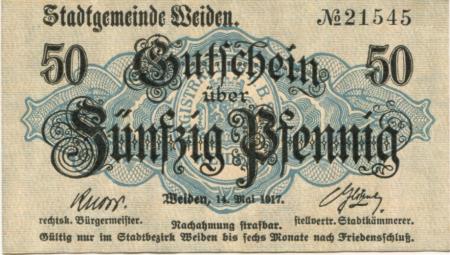 Weiden - Stadt - 14.5.1917 - 50 Pfennig 