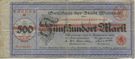 Weimar - Stadt - -- - 500000 Mark 