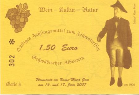 Weinstadt - Gikas, Familie, Gaststätte Gaispeter, Im Obenhinaus 5 - 16./17.6.2007 - 1.50 Euro 