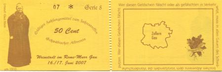 Weinstadt - Schwäbischer Albverein - 16./17.6.2007 - (1) Euro 