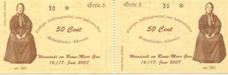 Weinstadt - Schwäbischer Albverein - 16./17.6.2007 - (1) Euro 