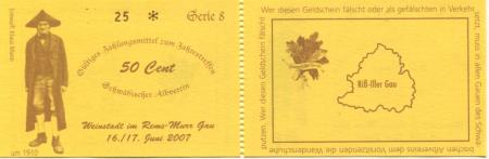 Weinstadt - Schwäbischer Albverein - 16./17.6.2007 - (1) Euro 