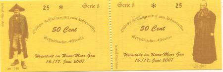 Weinstadt - Schwäbischer Albverein - 16./17.6.2007 - (1) Euro 