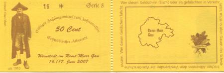 Weinstadt - Schwäbischer Albverein - 16./17.6.2007 - (1) Euro 