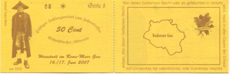 Weinstadt - Schwäbischer Albverein - 16./17.6.2007 - (1) Euro 