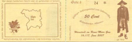Weinstadt - Schwäbischer Albverein - 16./17.6.2007 - (1) Euro 