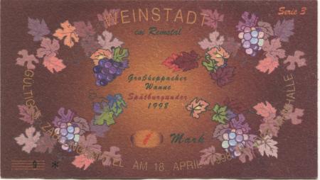 Weinstadt-Endersbach - Württembergischer Philatelistenverein, Sammlergruppe Weinstadt, Treffen Jahnhalle - 18.4.1998 - 1 DM 
