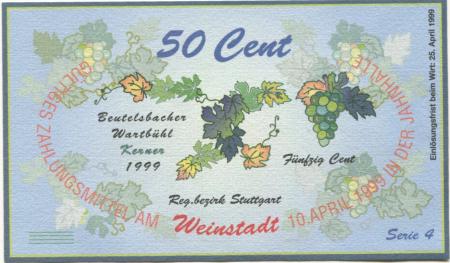 Weinstadt-Endersbach - Württembergischer Philatelistenverein, Sammlergruppe Weinstadt, Treffen Jahnhalle - 10.4.1999 - 50 Cent 