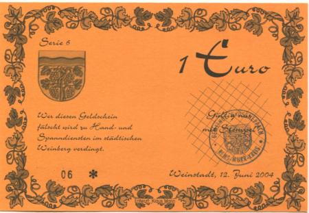Weinstadt-Großheppach - Gemeinde Großheppach, Gründungsfeier - 12.6.2004 - 1 Euro 