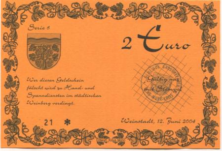 Weinstadt-Großheppach - Gemeinde Großheppach, Gründungsfeier - 12.6.2004 - 2 Euro 