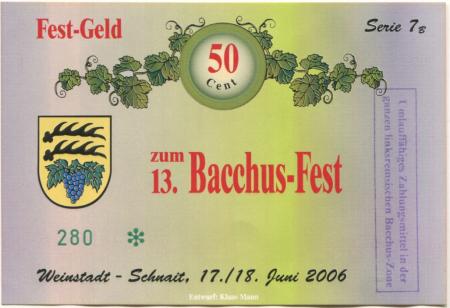 Weinstadt-Schnait - Bacchus-Fest - 17./18.6.2006 - 50 Cent 
