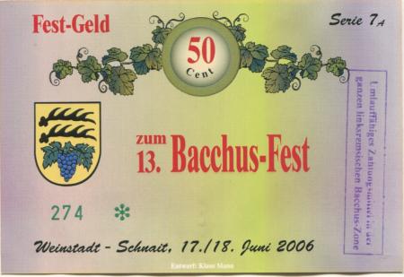 Weinstadt-Schnait - Bacchus-Fest - 17./18.6.2006 - 50 Cent 