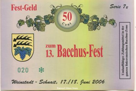 Weinstadt-Schnait - Bacchus-Fest - 17./18.6.2006 - 50 Cent 
