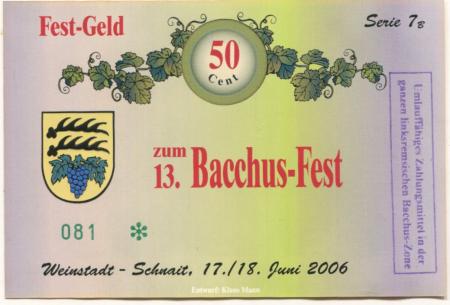 Weinstadt-Schnait - Bacchus-Fest - 17./18.6.2006 - 50 Cent 