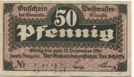 Weißwasser - Gemeinde - - 31.12.1920 - 50 Pfennig 
