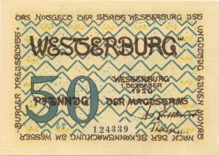 Westerburg - Stadt - 1.12.1920 - 50 Pfennig 