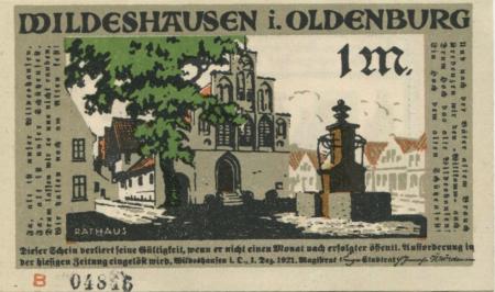 Wildeshausen - Stadt - 1.12.1921 - 1 Mark 