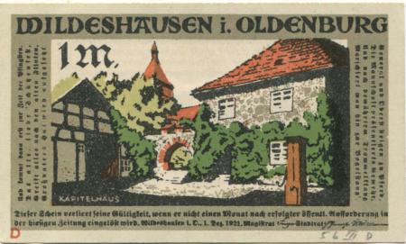 Wildeshausen - Stadt - 1.12.1921 - 1 Mark 