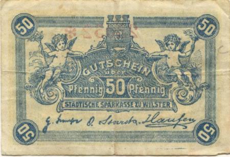 Wilster - Städtische Sparkasse - -- - 50 Pfennig 