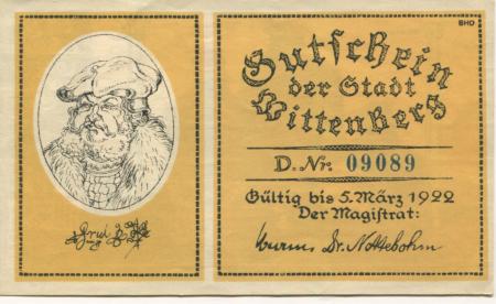 Wittenberg - Stadt - - 5.3.1922 - 25 Pfennig 