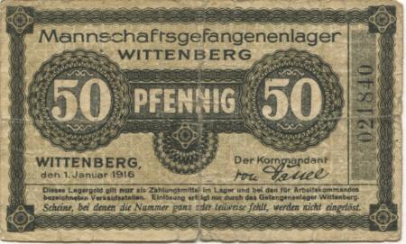 Wittenberg - Mannschaftsgefangenenlager - 1.1.1916 - 50 Pfennig 