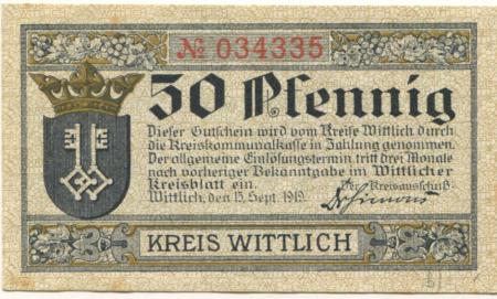 Wittlich - Kreis - 15.9.1919 - 50 Pfennig 