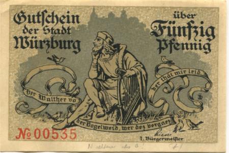 Würzburg - Stadt - -- - 50 Pfennig 