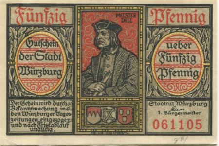 Würzburg - Stadt - -- - 50 Pfennig 