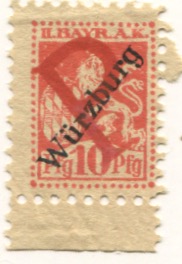 Würzburg - II.Bayerisches Armeekorps, Lager Würzburg - -- - 10 Pfennig 