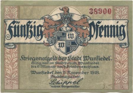 Wunsiedel - Stadt - 11.11.1918 - 50 Pfennig 