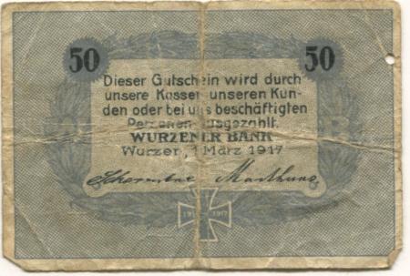 Wurzen - Wurzener Bank - 1.3.1917 - 50 Pfennig 