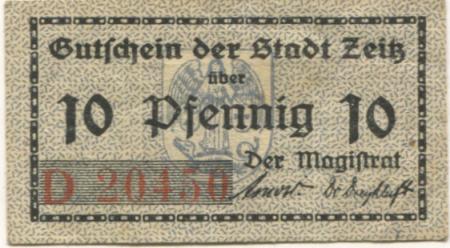 Zeitz - Stadt - -- - 10 Pfennig 