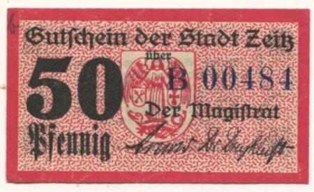 Zeitz - Stadt - -- - 50 Pfennig 