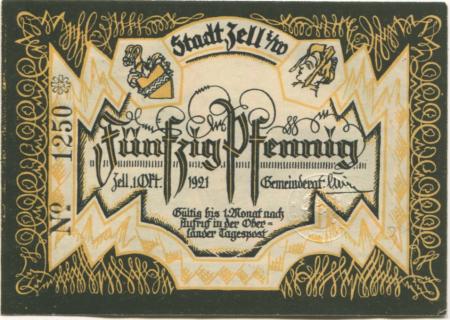 Zell - Stadt - 1.10.1921 - 50 Pfennig 