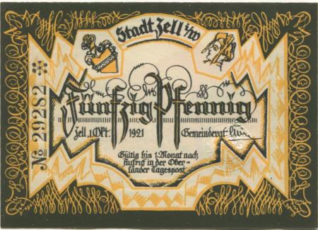 Zell - Stadt - 1.10.1921 - 50 Pfennig 