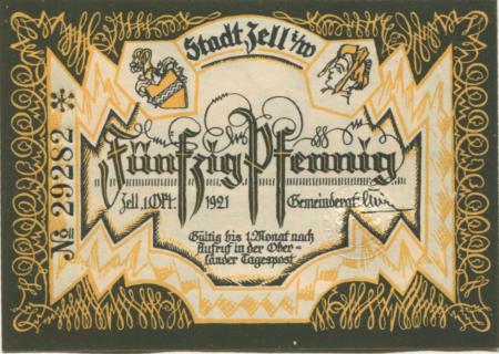 Zell - Stadt - 1.10.1921 - 50 Pfennig 