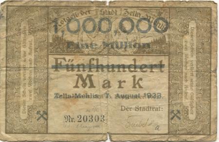 Zella-Mehlis - Stadt - 7.8.1923 - 1 Million Mark 