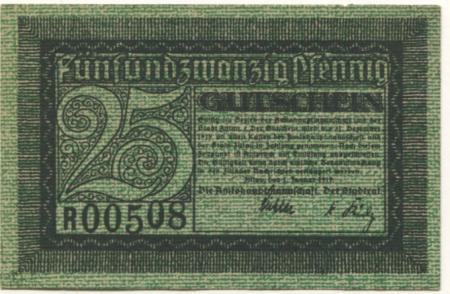 Zittau - Amtshauptmannschaft und Stadt - 1.1.1919 - 31.12.1919 - 25 Pfennig 