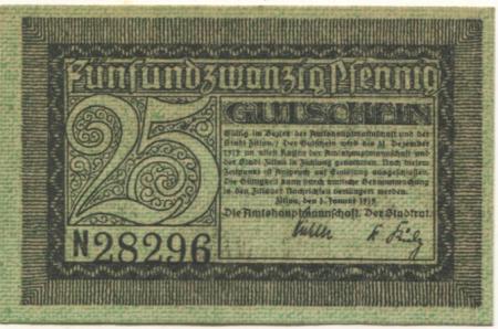 Zittau - Amtshauptmannschaft und Stadt - 1.1.1919 - 31.12.1919 - 25 Pfennig 