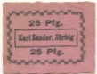 Zörbig - Zander, Emilie, Inhaberin von: Karl Zander, Kolonialwaren - -- - 25 Pfennig 